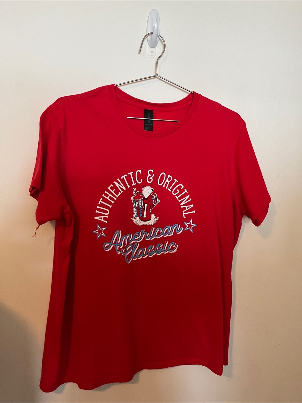 Red Graphic Tee "American Classic Icee”